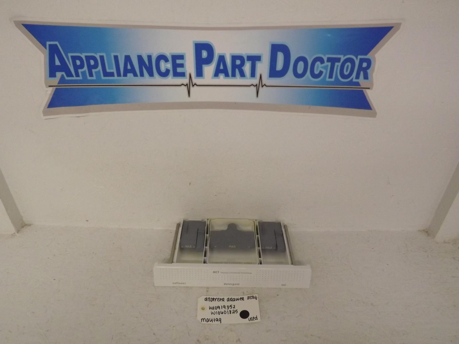 Maytag Washer W10919352 W10601825 Dispenser Drawer Assembly Used Maytag Washer W10919352 W10601825 Dispenser Drawer Assembly Used